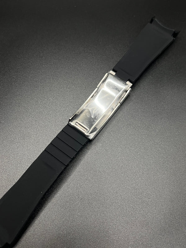 Silicone Watch Band Black/Silver