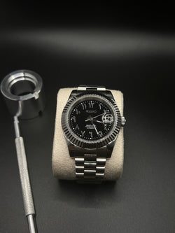 Datejust Black Arabic - Modified Mechanical Seiko Watch